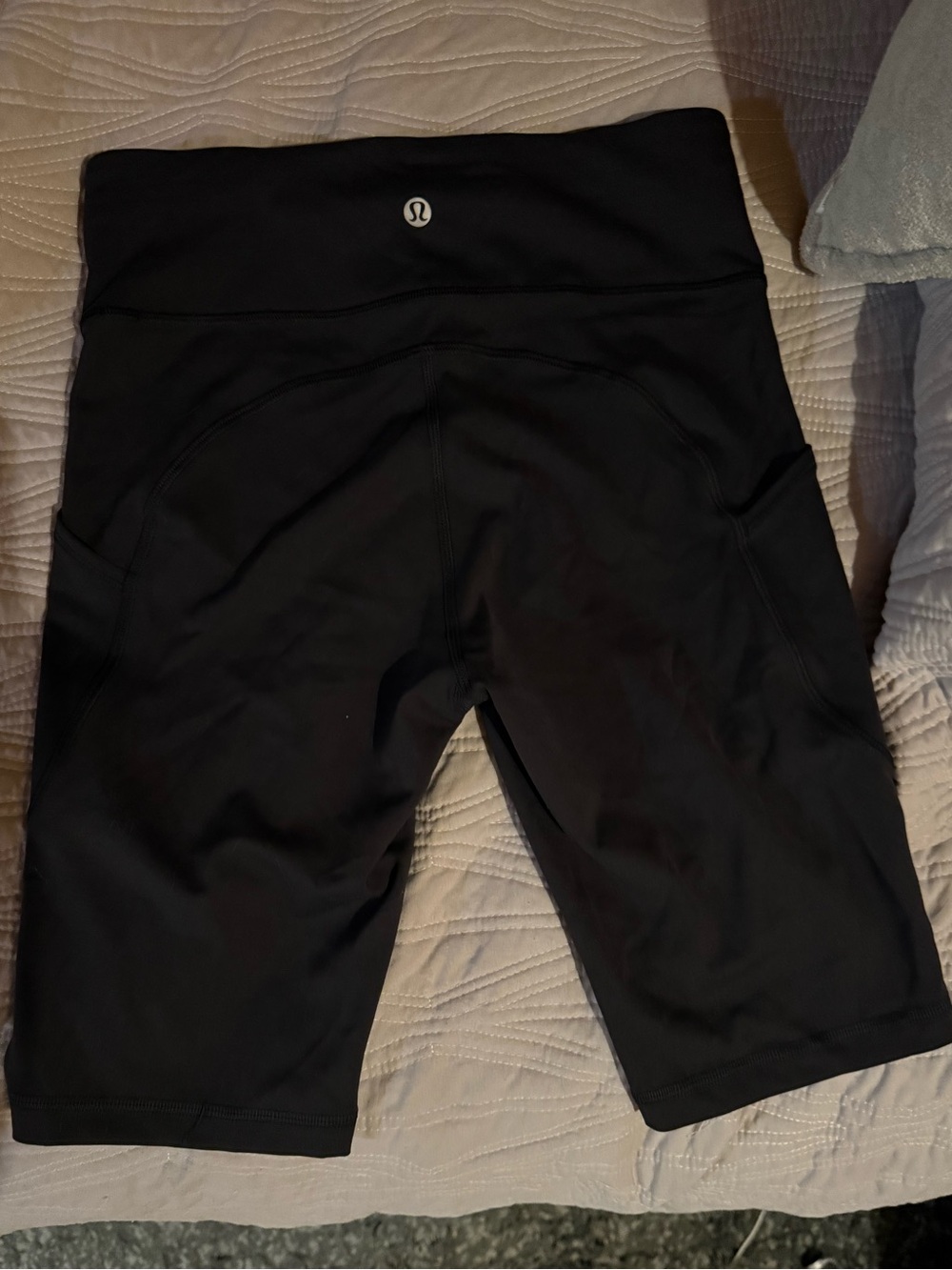 lululemon athletica Black High-Waist Bike Shorts with Logo